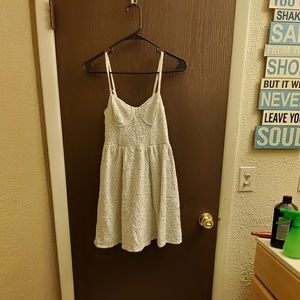 White floral bustier dress